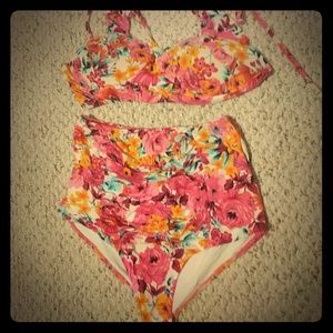 Waisr high vintage style swim suit